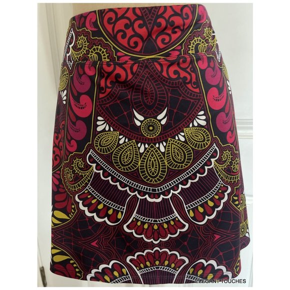 Athleta Powermesh CYA Athletic Colorful Print Stretch Skirt Women's Large Tall - Picture 8 of 8